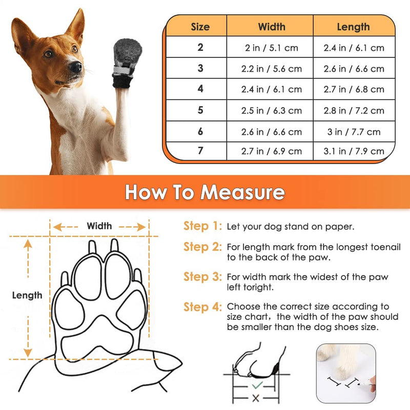 Nasjac Dog Boots, Warm Fleece Winter Shoes for Dogs Waterproof Dog Booties Anti-Slip Paws Protector with Reflective Adjustable Rubber Soles for Small Medium Large Dogs Walking Outdoors 4 PCS 4# - PawsPlanet Australia