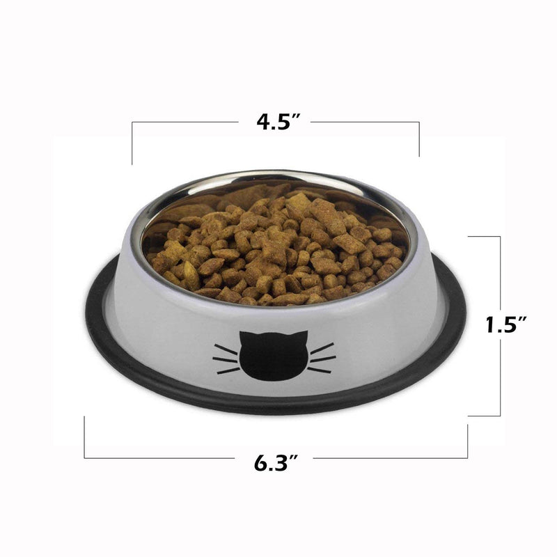 [Australia] - TOMAS Cat Bowls Cat Dishes Stainless Steel Kitten Bowls Cat Food Water Bowls with Non-Slip Rubber Base Pet Bowls Feeding Bowls for Cats and Puppies (Grey/Green/Orange) 