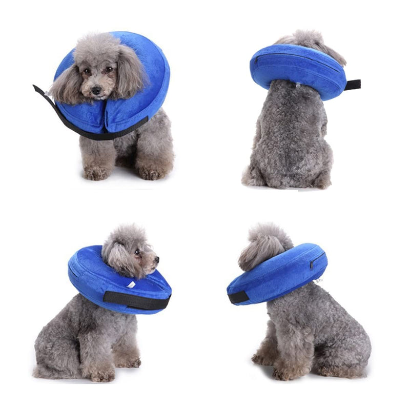 QIYADIN Soft Dog Recovery Collar, Adjustable Protective Inflatable Pet Cone for Dogs and Cats After Surgery, Prevent Pets from Biting & Scratching Large - PawsPlanet Australia