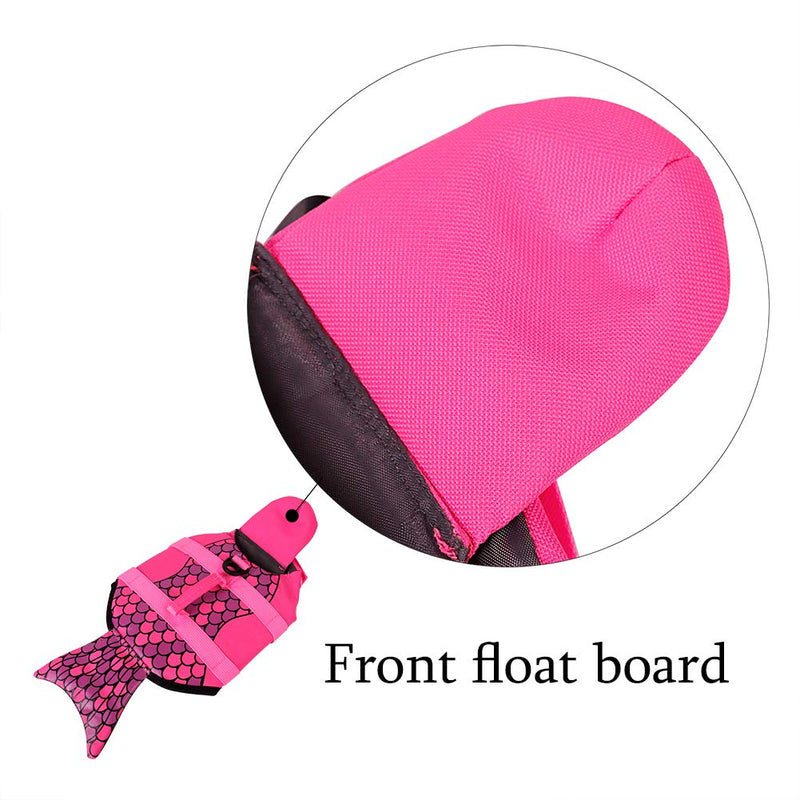 [Australia] - PETCEE Mermaid Dog Life Jacket for Swimming Dog Life Vest with Rescue Handle XS Pink 