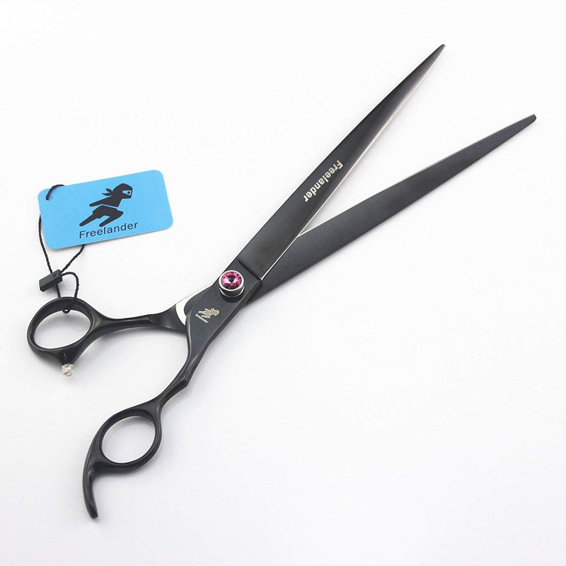 Moontay 10 inch Professional Pet Grooming Scissors Dog Hair Cutting Shears with Bag for Pet Groomer (Black) Black - PawsPlanet Australia