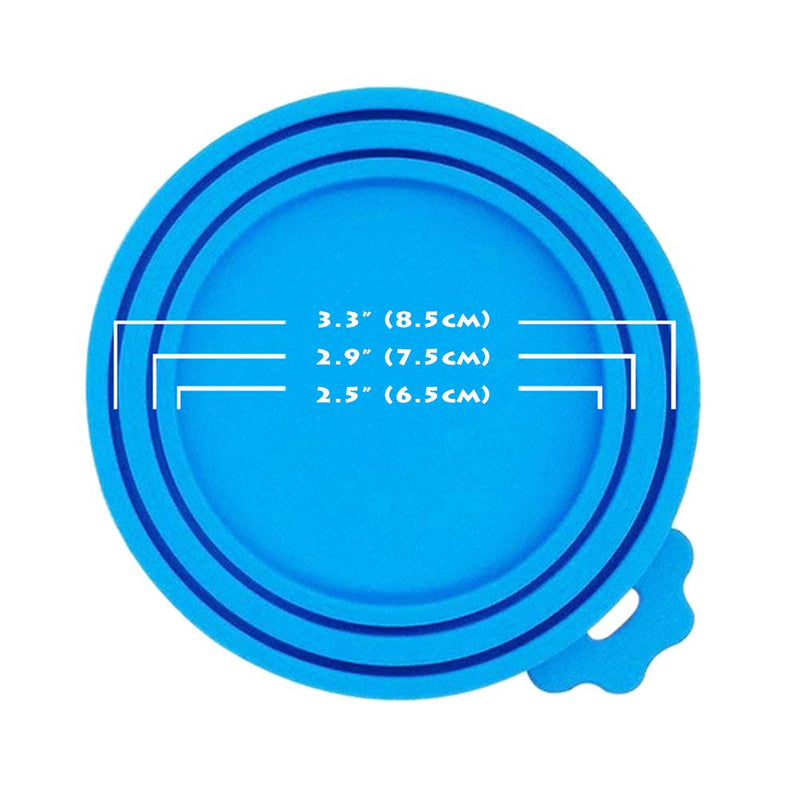 [Australia] - SACRONS-Can Covers/3 Pack/Universal Silicone Food Can Lid Cover for Pet Food/Fits Most Standard Size Dog and Cat Can Tops 3 Pack 