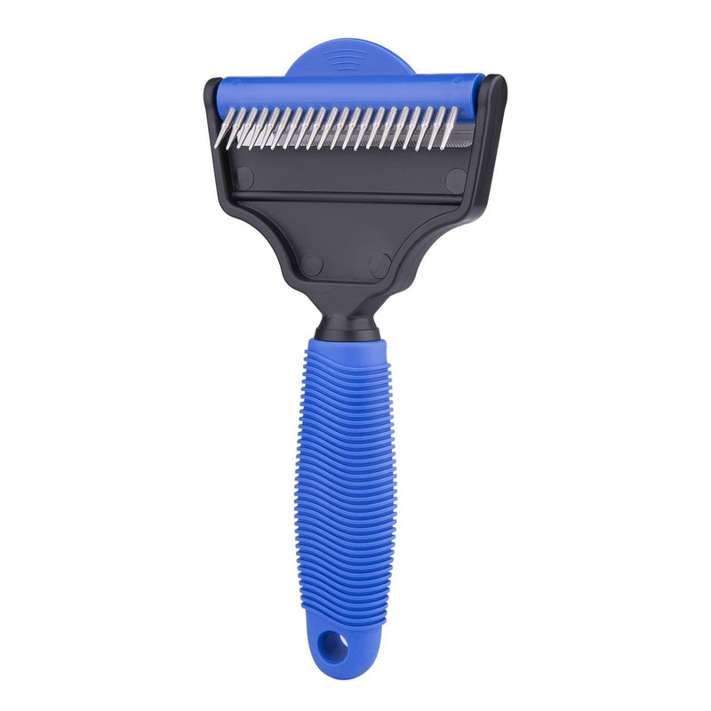 [Australia] - AAPVP Dog Grooming Brush and Deshedding Tool for Dogs and Cats 2-in-1 Dog Brush Dual Rake for Short or Long Haired Pets 