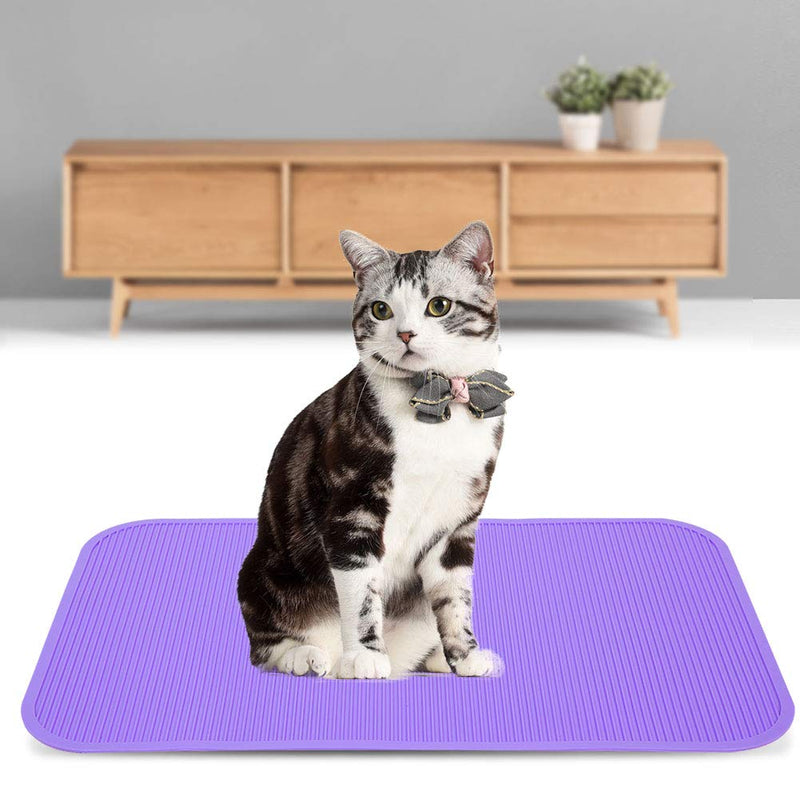 [Australia] - Pssopp Pet Grooming Mat Cat Dog Non-Slip Rubber Bathing Training Mat Pet Grooming Table Slip Resistant Rubber Mat(Purple) 