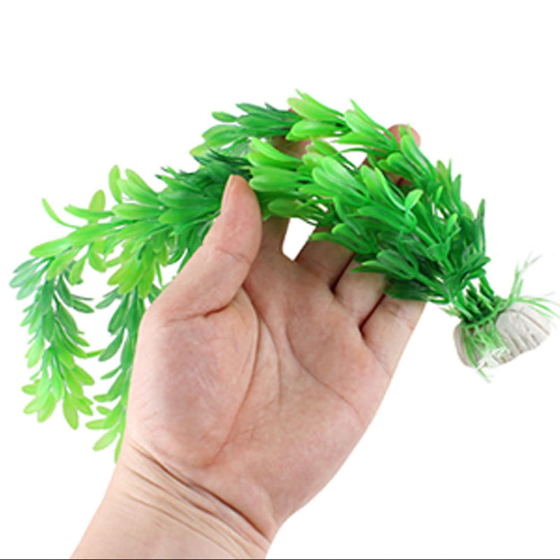 [Australia] - uxcell Aquarium Fish Tank Green Plastic Artificial Plants 10.6inch High 3Pcs Type2 