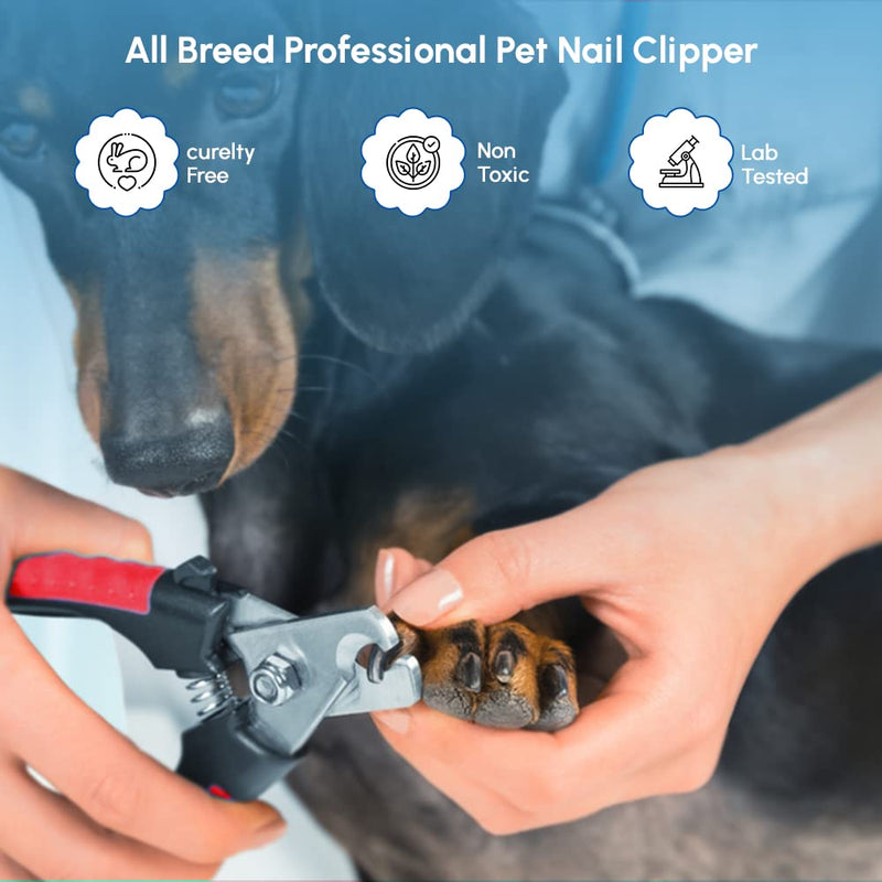 1ABOVE Pets Grooming Tool - Claw Trimmers With Safety Guard for Puppies, Kittens, Rabbits, Guinea Pigs, Birds, and Small Animals Pet Nail Clipper for Home and Professional Use (RED) RED - PawsPlanet Australia