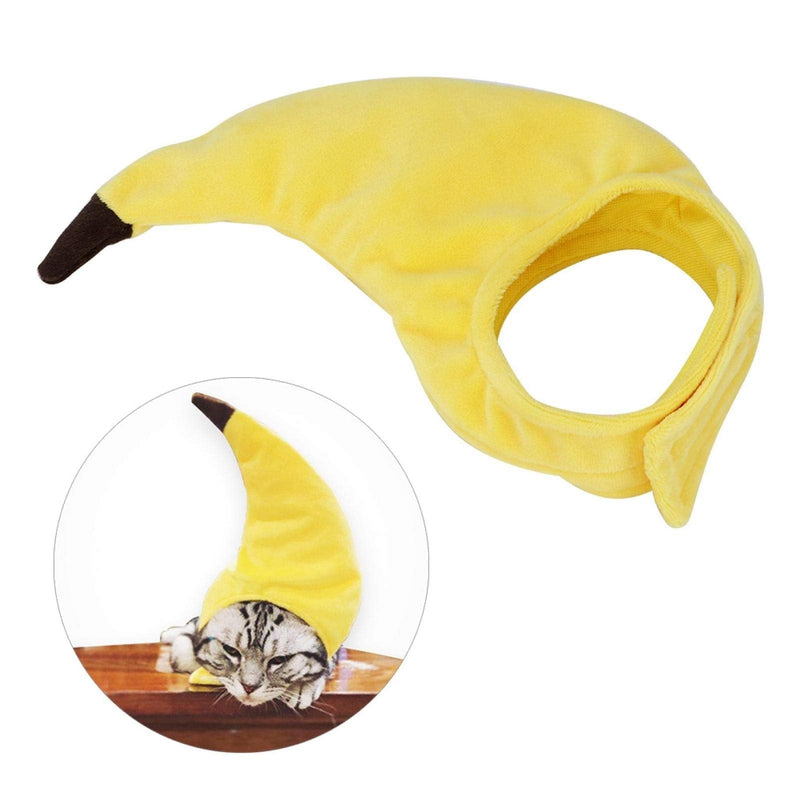 Pet Hat with Hook And Loop Design, Simple to Use Funny Banana Hood Transformation Festive Funny Hood(One size) One size - PawsPlanet Australia