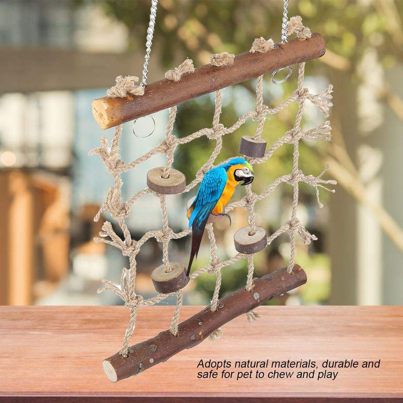 Bird Climbing Net Hemp Rope Bird Climbing Ladder Hanging Cage Chew Toy Play Gym Hanging Swing Net for Parrots, Budgies, Parakeets, Cockatiels, Conures, Macaws, Lovebirds, Finches - PawsPlanet Australia