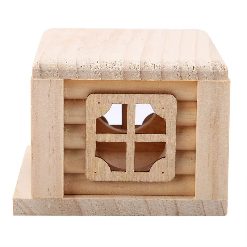 Weikeya Hamster House Wooden Rat Hut Cage Detachable Top Made of Wood Suitable for Small Pet Toys - PawsPlanet Australia