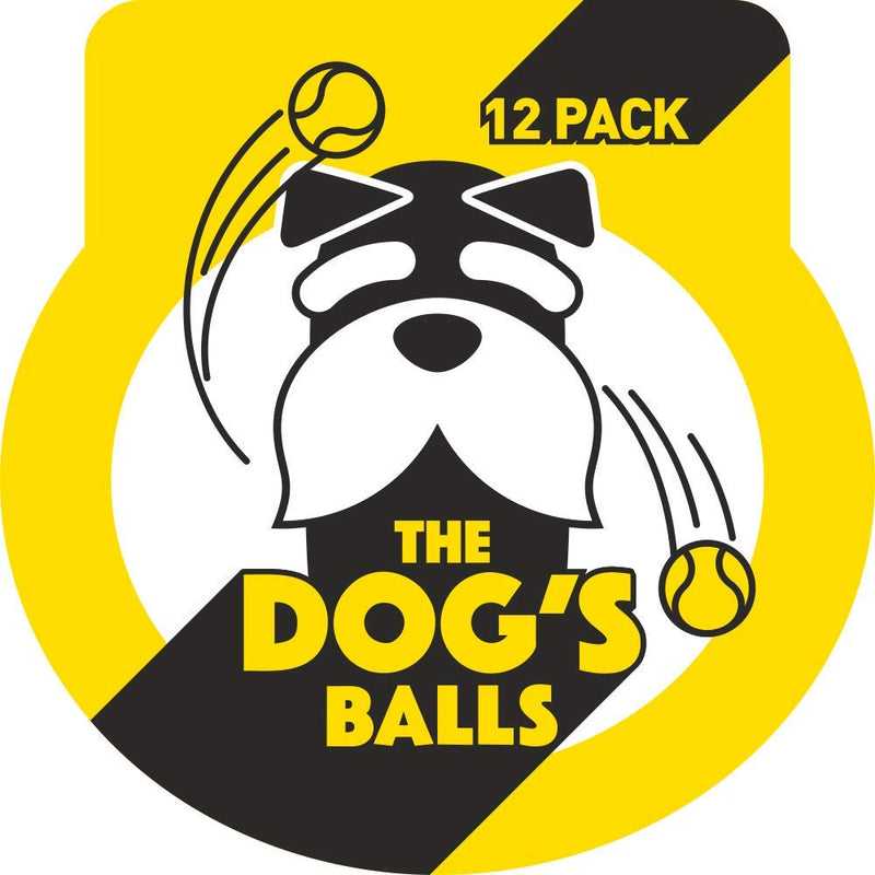 The Dog's Balls, Dog Tennis Balls, 12-Pack Yellow Dog Toy, Strong Dog & Puppy Tennis Ball The Dog's Balls (Pack of 12) - PawsPlanet Australia
