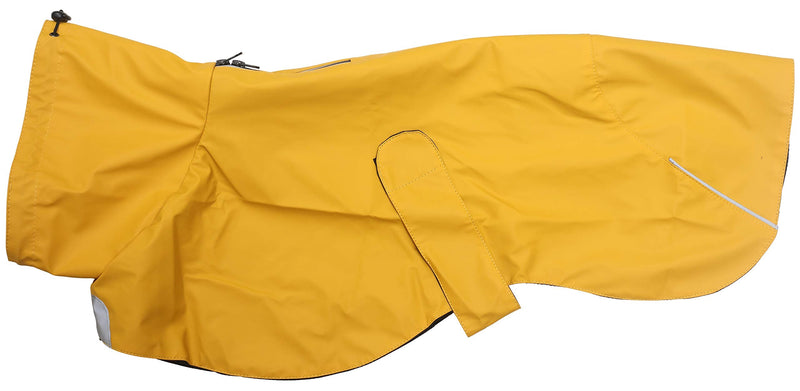 Ctomche Lightweight Waterproof Rain Jacket for Dogs,Adjustable Reflective Dog Raincoat,Dog Raincoat Jacket with Reflective Stripes for Greyhounds,Lurchers and Whippets Yellow-XS X-Small (Length:32CM) - PawsPlanet Australia