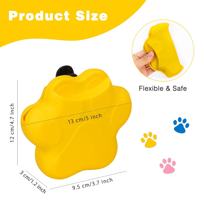 Fyy Dog Treat Pouch With Clip, Silicone Portable Dog Food Container for Training, Dog Treat Dispenser with Magnetic Closure and Waist Clip Yellow A-Yellow - PawsPlanet Australia