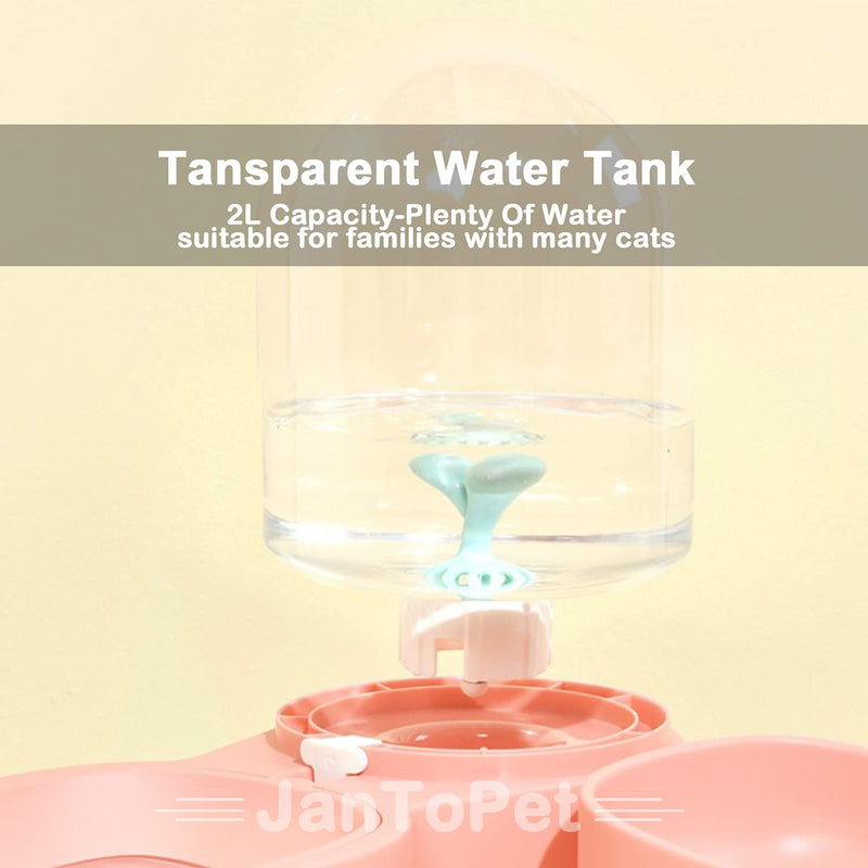 JanToPet Dot Cat Automatic Drinking Bottles, 3-in-1 Water Feeder Bowl Detachable Bowl Automatic Water Dispenser Bottle Pet Feeder for Small Medium Dog Cat Green - PawsPlanet Australia