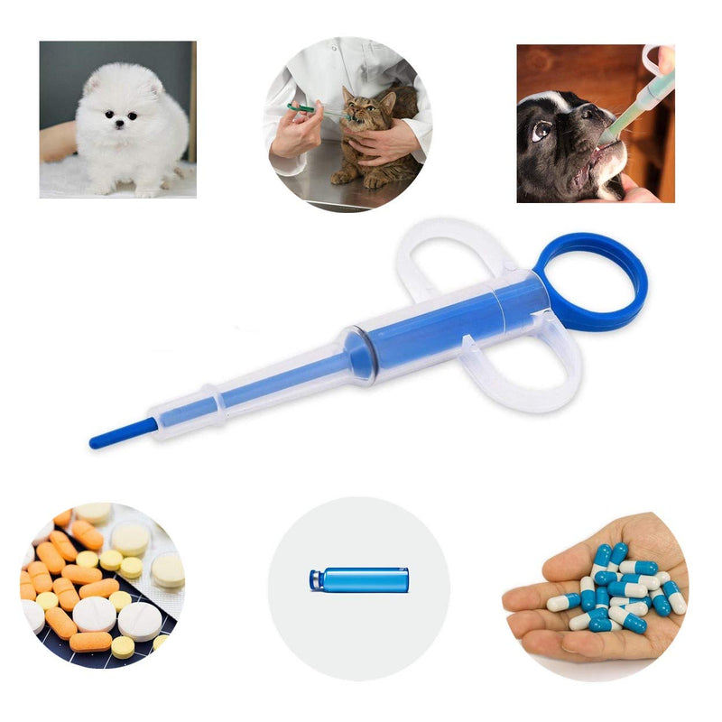 Reusable Safety Medicine Feeder Pet Silicone Tip Syringes Pills Dispenser Tool Feeding Kit for Dogs Cats Baby Animals (Blue) Blue - PawsPlanet Australia