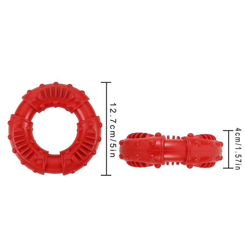 Phoetya Dog Chew Toys Ring, Indestructible Tough Dog Toys Rubber Ring and Durable Teeth Cleaning Chew Toys for Aggressive Dogs Puppies - PawsPlanet Australia