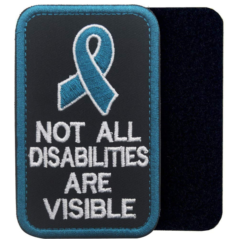 [Australia] - ODSP Service Dog PTSD Do Not Distract, Not All Disabilities are Visible, Emotional Support Emblem Embroidered Fastener Hook and Loop Backing Patches for Vests/Harnesses 