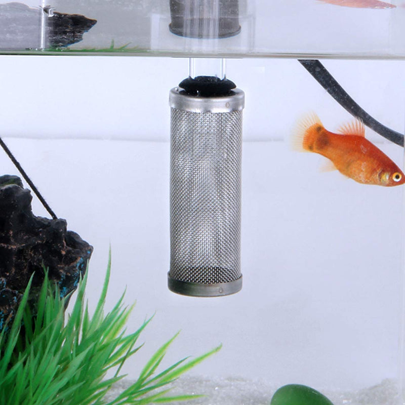 [Australia] - NACX 2Pcs Aquarium Fish/Shrimp Mesh Net Filter Guard，Fish Tank Intake Strainer Pre-Filter Cover Stainless Steel (15mm ID) 