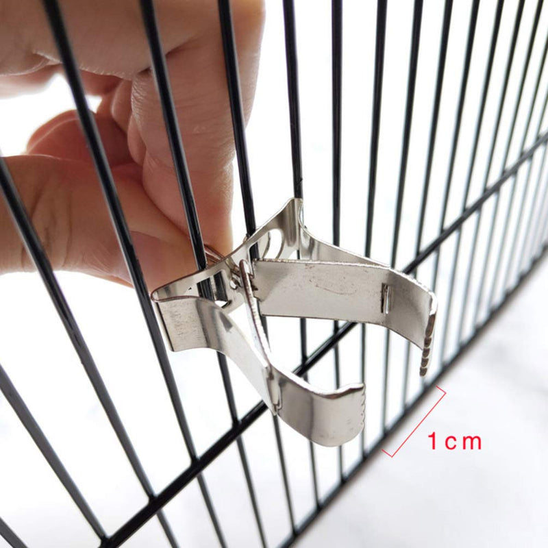 POPETPOP 2Pcs Bird Cage Seed Feeder Food Holder Vegetables Feeder Small Animal Clips for Bird Hamster Cockatiel Parrot Size 1 - PawsPlanet Australia
