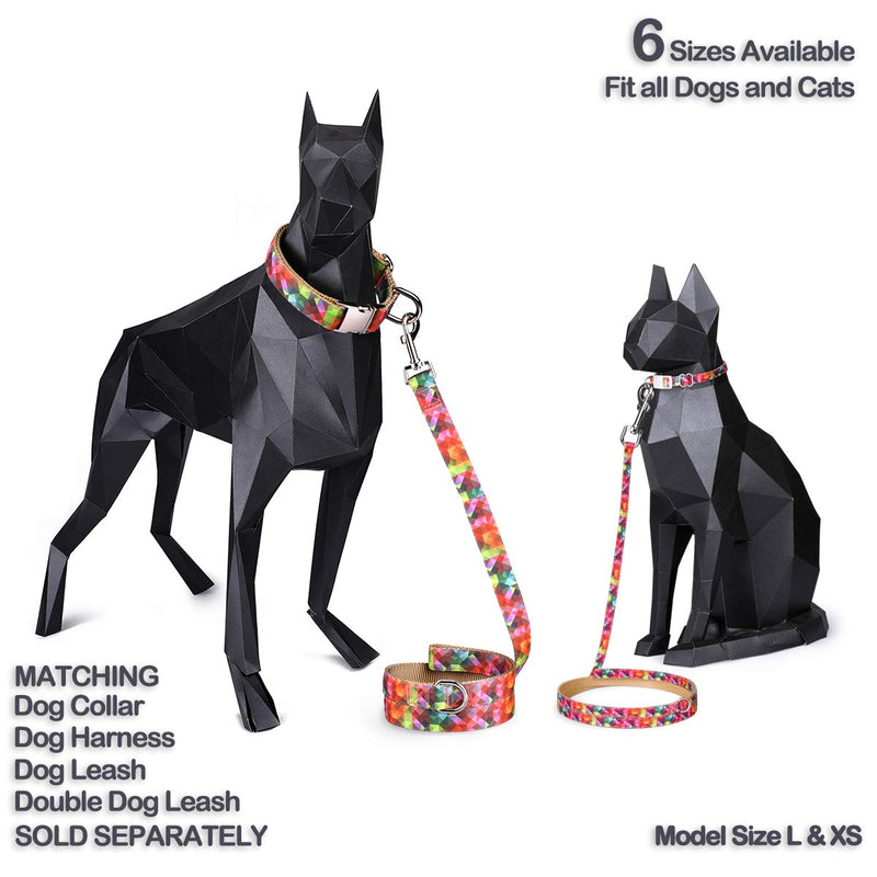 [Australia] - waaag Dog Leash Cat Leash, Abstract Geometric Diamond Kaleidoscope Dog Leash for Small, Medium and Large Dogs (Small) 5/8 in. x 5ft 