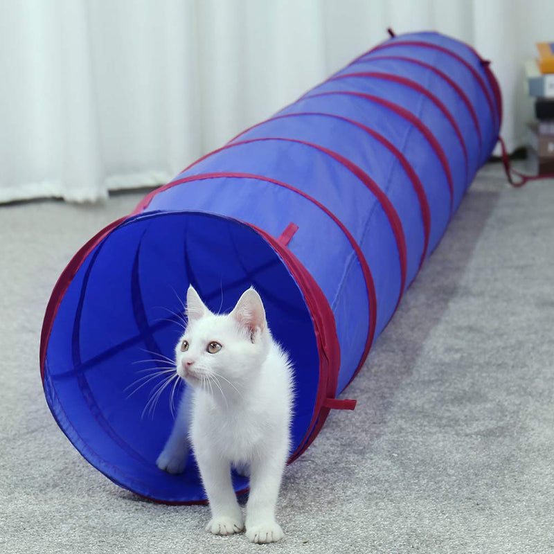 PAWZ Road Indoor Outdoor Cat Tunnel with ground nails and bags, Large Agility Tunnel suitable for cats rabbits Diameter30cm * Length198cm - PawsPlanet Australia