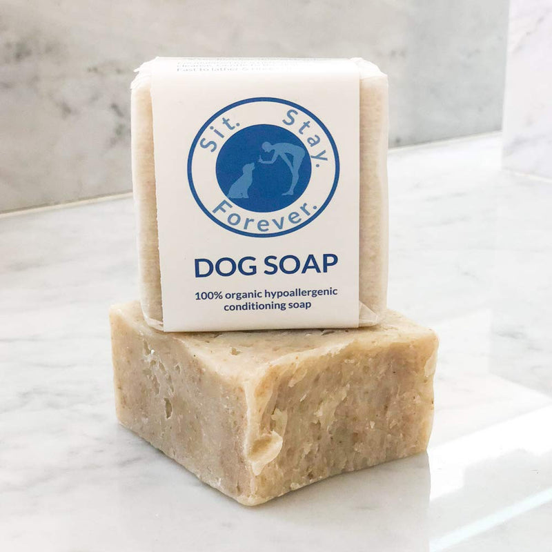 [Australia] - Vegan Organic Dog (and Cat!) Soap/Bar Shampoo BIG 7 oz bar, Organic Oatmeal, Olive & Coconut Oils, Shea Butter, Vitamin E and Neroli Essential Oil. 