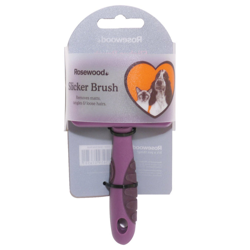 Rosewood Soft Protection Salon Grooming Slicker Brush, Small - grey/orange - PawsPlanet Australia