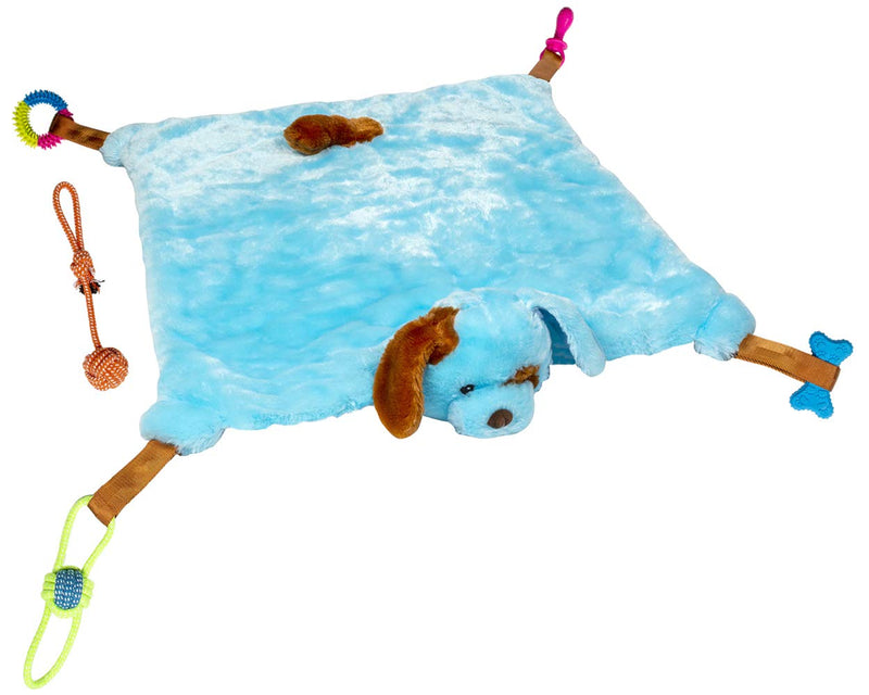 [Australia] - EZDOM Puppy Play Mat with Detachable and Interchangeable Toys, 23”x20” (58x51cm) Multi-Functional Interactive Puppy Toy Mat and Sleeping Pad 