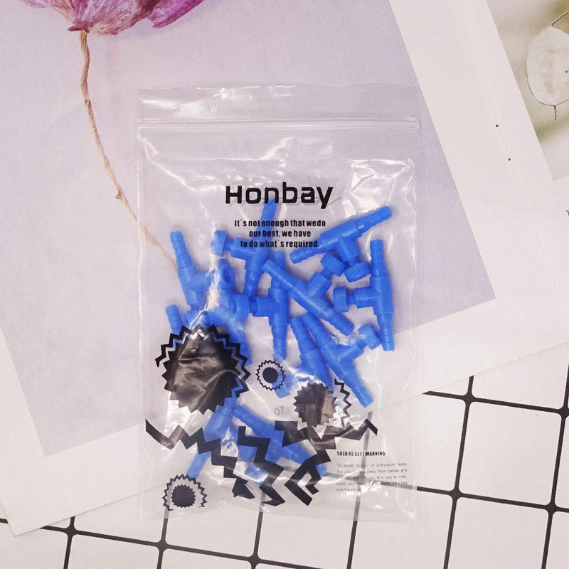 [Australia] - HONBAY 12PCS Plastic Blue Fish Tank Air Pump Control Valves Aquarium Air Valve Connector 