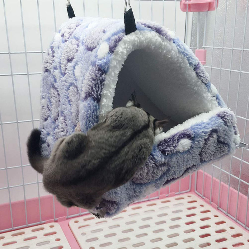 LeerKing Guinea Pig Bed Hideout Rat Hammock Guinea Pig Cage Bedding for Squirrel Hedgehog Chinchilla Nest Tent Small Blue - PawsPlanet Australia