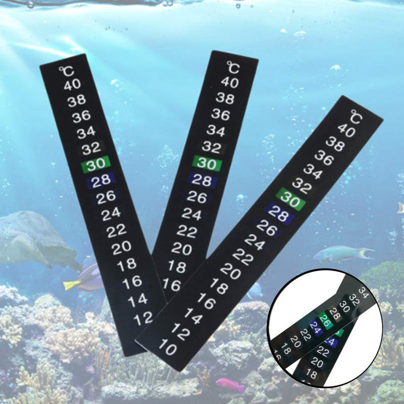 NA 3 Pieces Aquarium Thermometer Temperature Meter Sticker Stick on Thermometer Strip Degree Celsius System Display for Home Fish Tank and Aquarium - PawsPlanet Australia