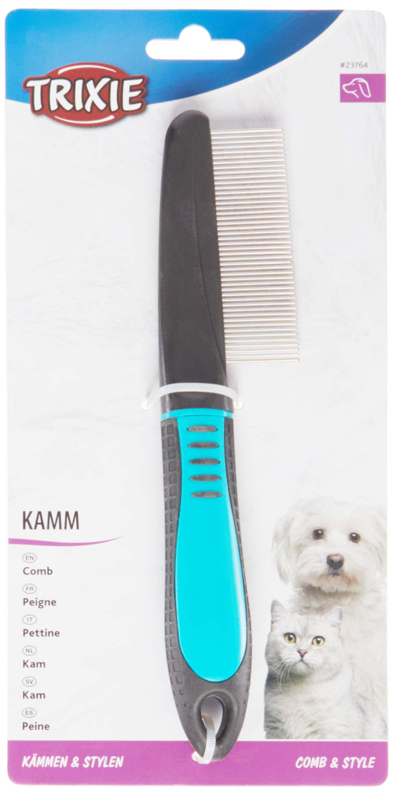 Trixie 23764 comb, fine teeth, dog/cat, 22 cm - PawsPlanet Australia