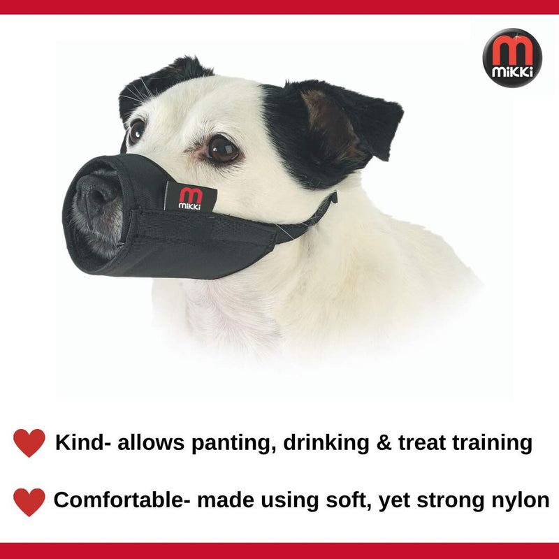 Mikki Dog and Puppy Soft Breathable Nylon Muzzle to Prevent Biting and Chewing - Size 4 - PawsPlanet Australia