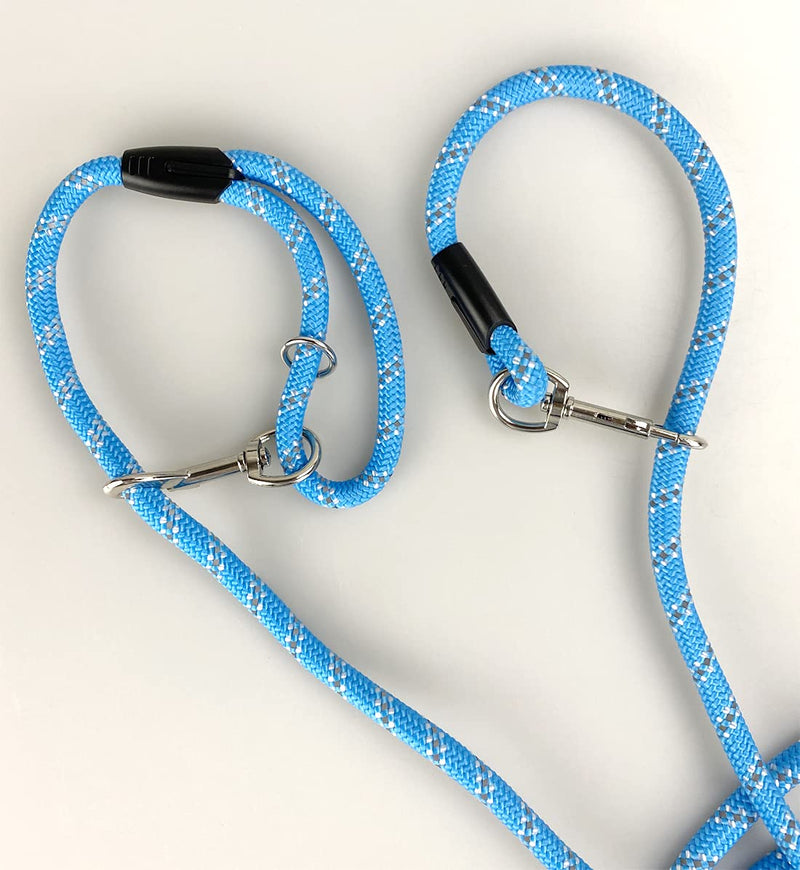 Codepets Long Rope Dog Leash for Dog Training 12FT 20FT 30FT 50FT, Reflective Threads Dog Cat Leashes Tie-Out Check Cord Recall Training Agility Lead for Large Medium Small Dogs (Blue, 10mm12ft) 10mm*12ft BLUE - PawsPlanet Australia