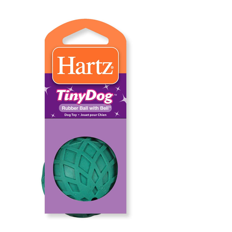 [Australia] - Hartz Tiny Dog Rubber Ball with Bell Dog Toy (Color may vary) 