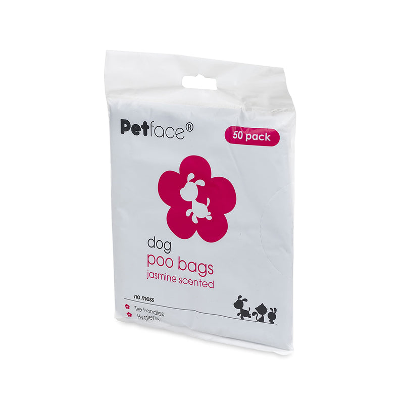 Petface Jasmine Scented Dog Poop Bags (50 pieces) 50 pack scented bags - PawsPlanet Australia