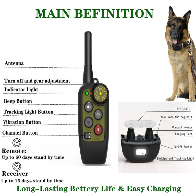 [Australia] - Good Superior Dog Training Collar-Rechargeable Training Collar with 3 Training Modes inculding Beep and Vibration,Outdoor Remote Waterproof Training Collar Up to 500 Yards Range for Training Dogs. 