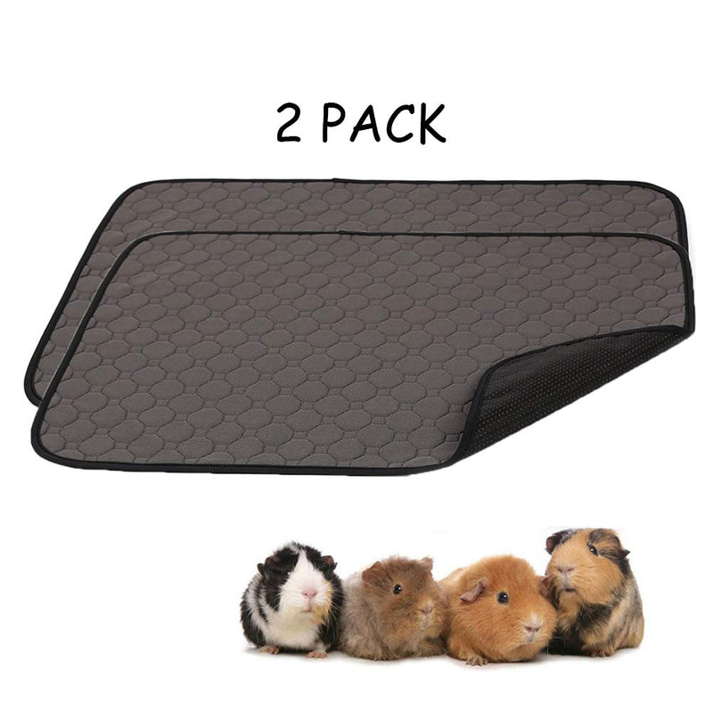 Guinea Pig Fleece Cage Liners - 2 Pack Washable Guinea Pig Pee Pads, Waterproof Reusable & Anti Slip Guinea Pig Bedding Fast Absorbent Pee Pad for Small Animals (24" 17")… 24" 17"(S） Black - PawsPlanet Australia