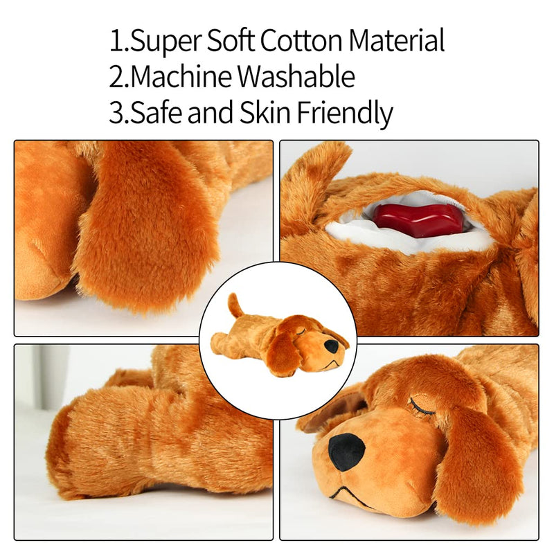 IFOYO Puppy Heartbeat Stuffed Toy,Puppy Calming Create Training Sleep Aid Behavioral Pet Anxiety Relief and Calming Aid Brown - PawsPlanet Australia