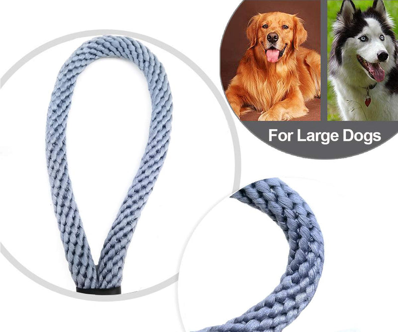 [Australia] - Mycicy Slip Lead Rope Leash for Medium and Large Dogs, 5/8" x 5Ft Soft Cotton Braided Leash, Adjustable No Pull Training Dog Leash 5/8" x 5 Ft Grey 