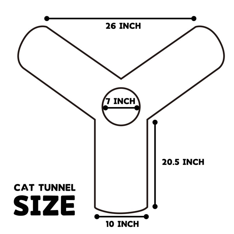 Pet Cat Tunnel Tube Cat Toys 3 Way Collapsible, Cat Tunnels for Indoor Cats, Kitty Tunnel Bored Cat Pet Toys Peek Hole Toy Ball Cat, Puppy, Kitty, Kitten, Rabbit, Purple - PawsPlanet Australia