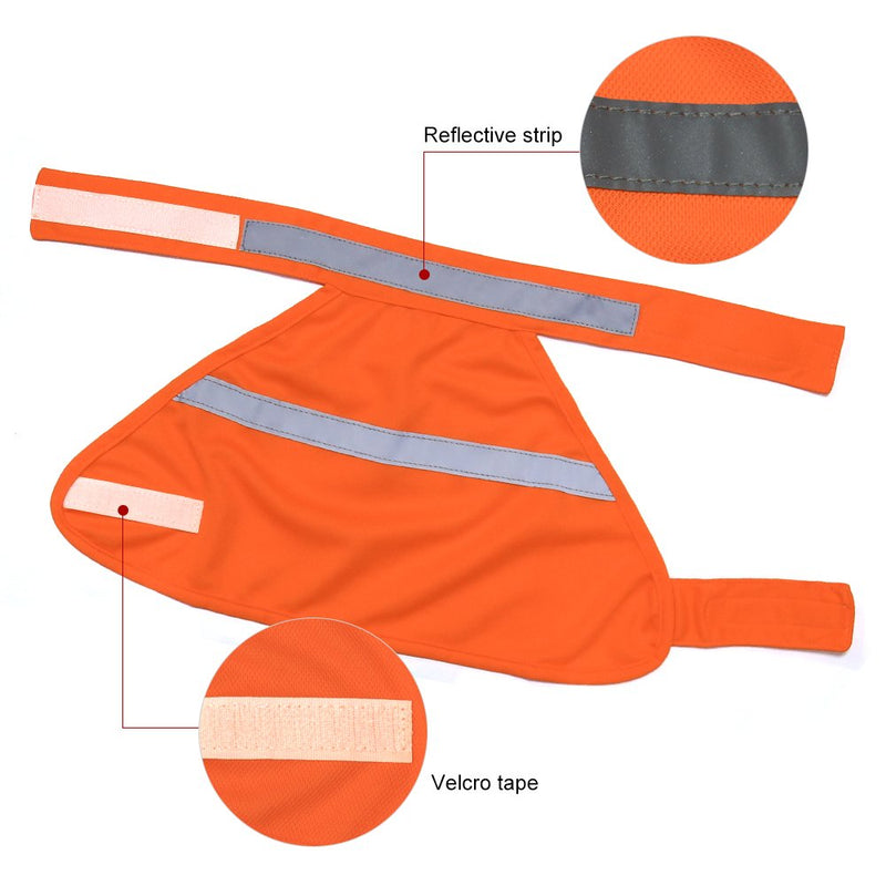 [Australia] - VIZPET Reflective Dog Vest with Lightweight Adjustable Strap & Comfortable Material Ideal to Keep Dogs Safe While Walking & Hunting Large orange 