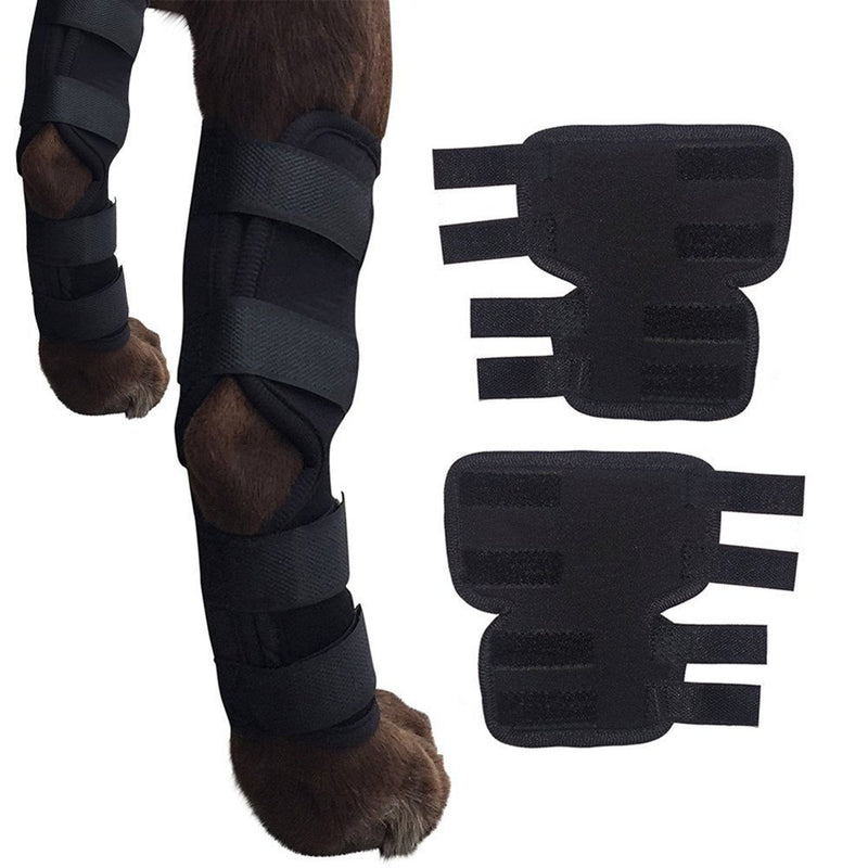 9-Jet Ecommence Dog Rear Leg Hock Brace - Canine Wrap Protects Wounds Heal and Sprains Support Due to Arthritis with 4 Safety Straps to Prevents Injuries and Sprains or Walking (1 Pair) (Medium) Medium - PawsPlanet Australia