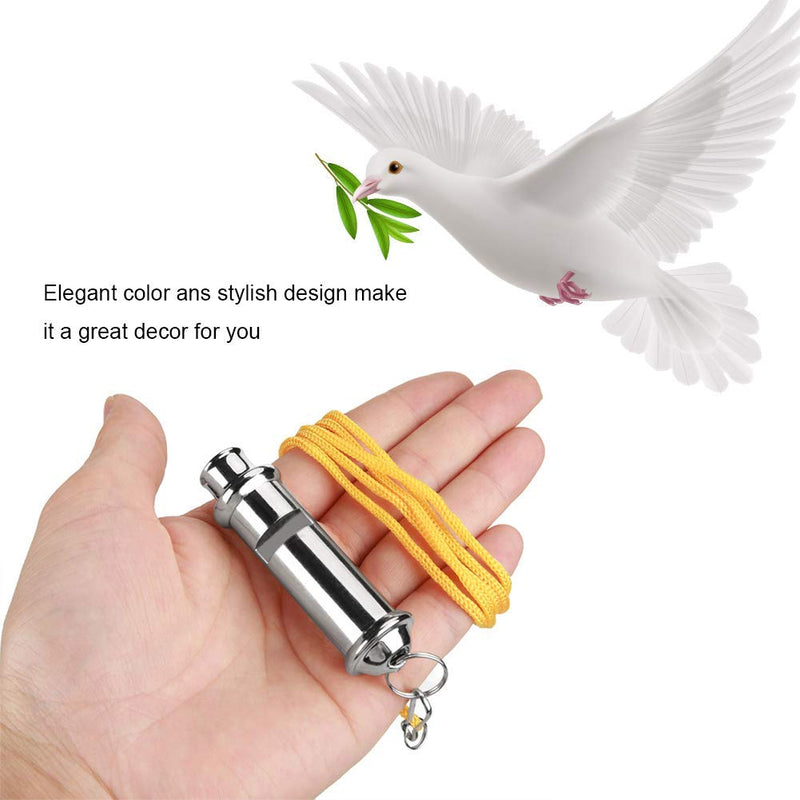 Zyyini Pigeon Whistle, Dog Training Whistles, Stainless Steel Ultrasonic Pigeon Whistle Lanyard Training Whistle Behavior Recall Trainer With Ring For Bird Pet Birds Pigeon Parrots - PawsPlanet Australia