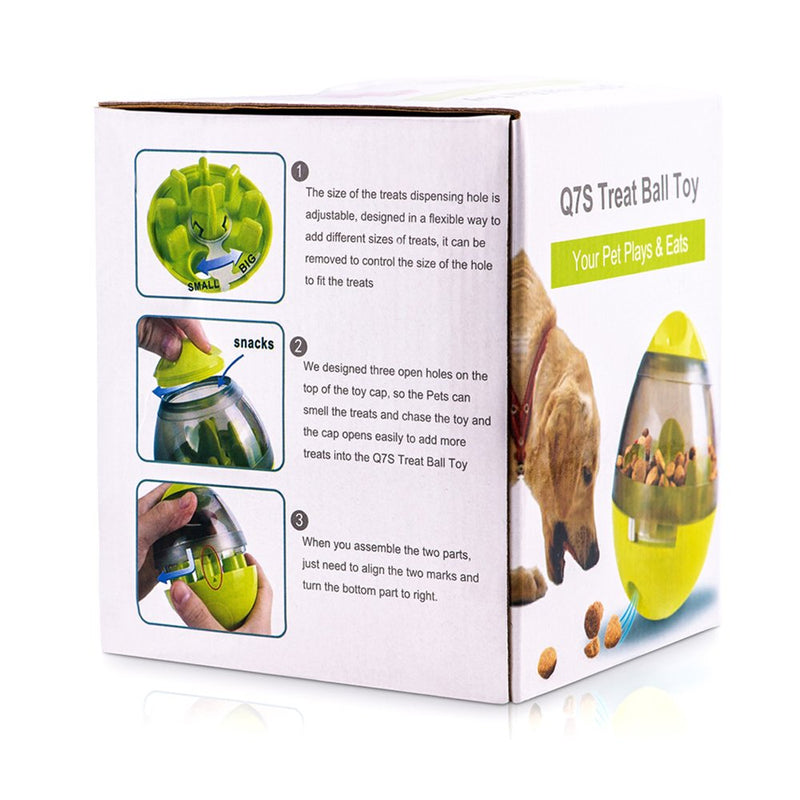 Q7S Treat Ball Dog Cat Food Dispenser. Pet Food Ball; Pet toy for dogs. Pet toy for cats; Interactive dog foods and cat foods/snack dispenser toy - PawsPlanet Australia