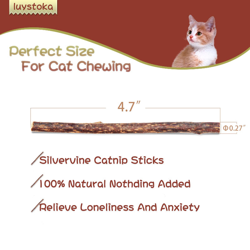 30PCS Kitten Toys Catnip Toys Matatabi Silvervine Sticks Kitty Chew Toys Wooden Stick Kitten Teething Toys Molar Suitable for Cats of All Ages - PawsPlanet Australia