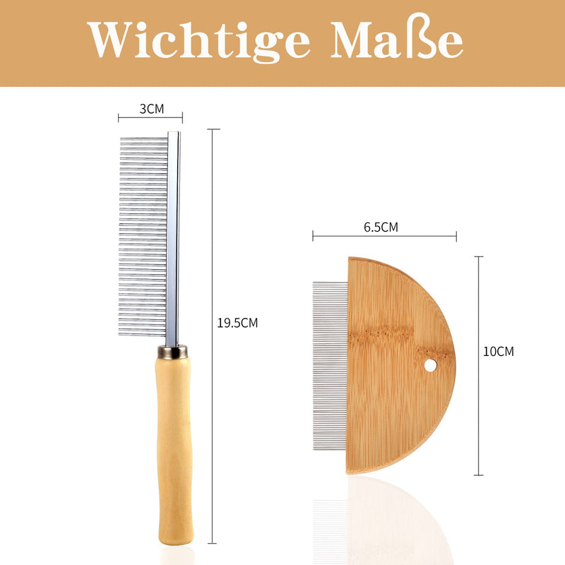 2 pieces flea comb wooden lice comb for dogs and cats nit comb for against fleas, lice on dogs and cats - PawsPlanet Australia