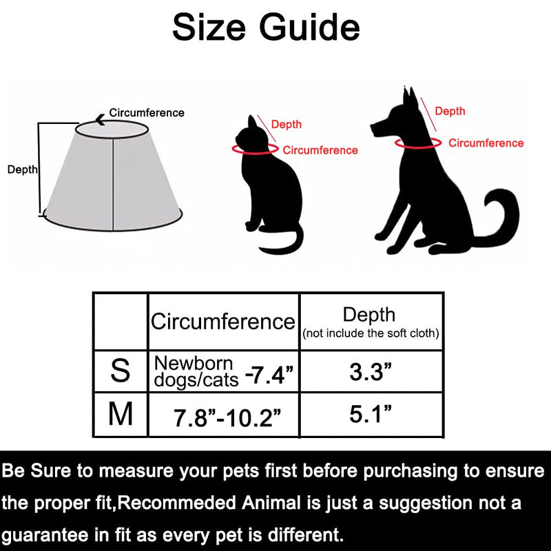 Adjustable Pet Recovery Collar Cat Cone,Recovery E-Collar Anti-Bite Lick Wound Healing, Soft Edge Neck Cone for Mini Small Baby Dogs and Cats (Neck Circumference 5.5-7.48IN, Small 9#) - PawsPlanet Australia
