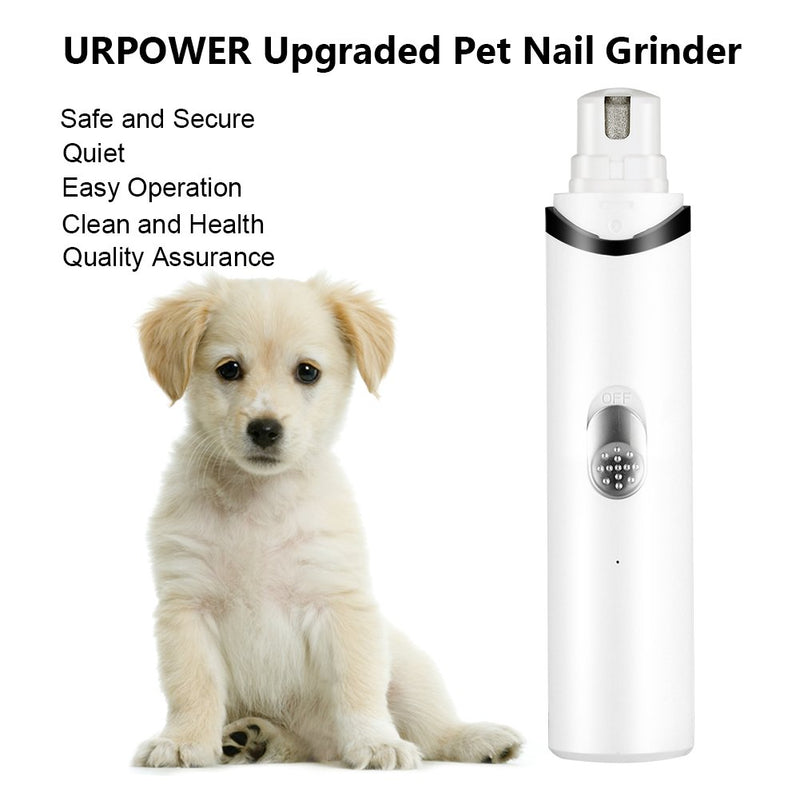 [Australia] - URPOWER Rechargeable Pet Nail Grinder Upgraded Dog Nail Grinder with USB Charging Quite & Powerful Nail Clipper for Gentle Paws Grooming Nail Grinder for Dogs Cats and Other Small & Medium Pets 