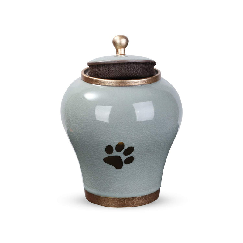 Youdear Memorials 6'' Handicrafts Pet Urns,Premium Urns for Dog and Cat Ashes,Suitable Size Cremation Urns for Ashes Up to 55 Cubic inches Cyan - PawsPlanet Australia