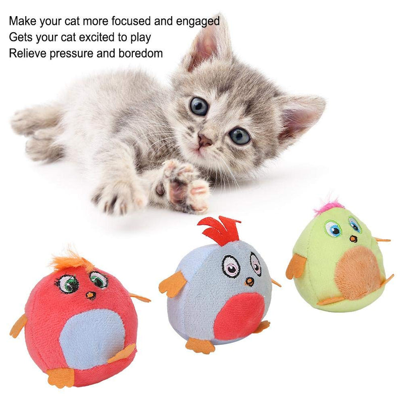 Pssopp 3PCS Cat Plush Pull String Toy Chicken Shape Shaking Cat Toy Cat Chew Toys Pet Teeth Cleaning Toys Interactive Toys for Indoor Cats Kitten - PawsPlanet Australia